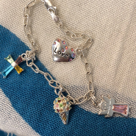 unknown Jewelry - 925 stamped sterling charm bracelet